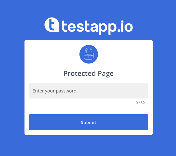 Password protected public install pages